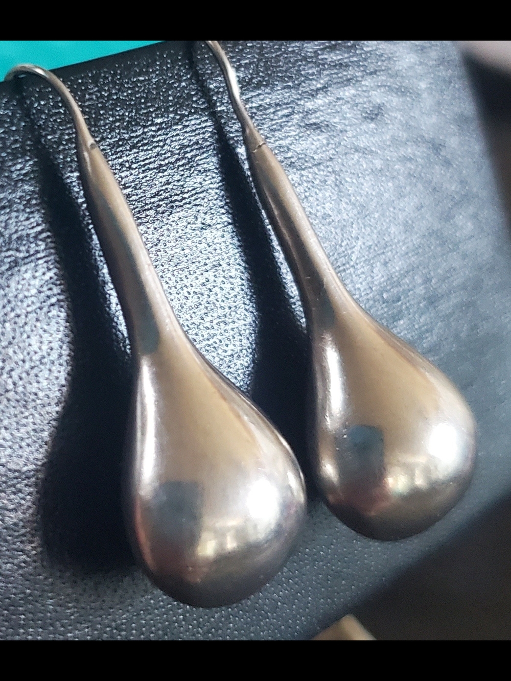 Vintage Taxco Mexico 925 Sterling Teardrop Earrings 2" 13g